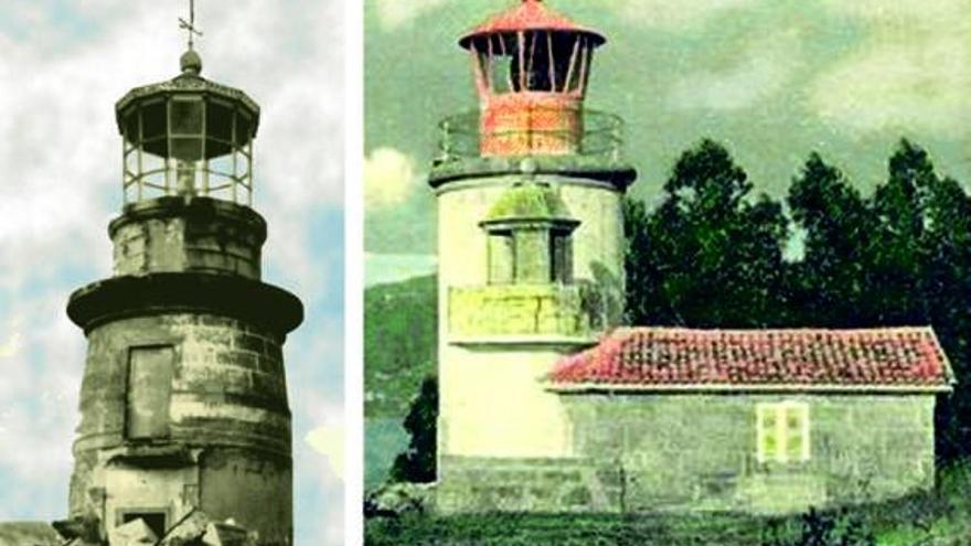 Antigos faros de Cíes e A Guía.   | // ARQUIVO DO AUTOR