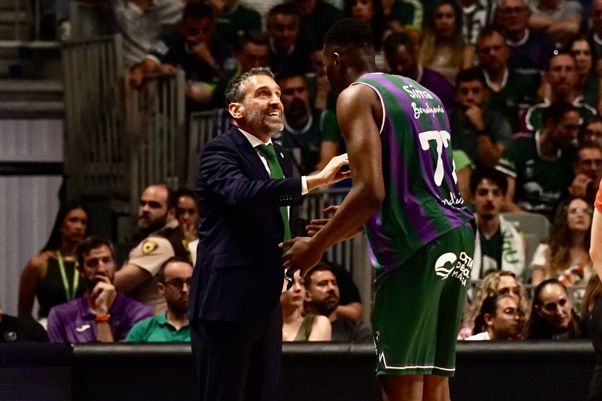 Cuartos de final de la Liga Endesa entre el Unicaja y el Barça
