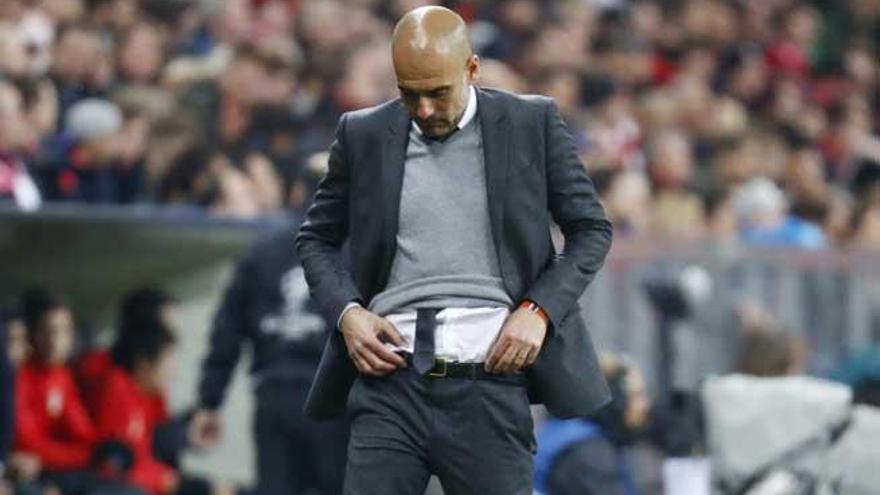 Guardiola, durante el partido contra el Atlético