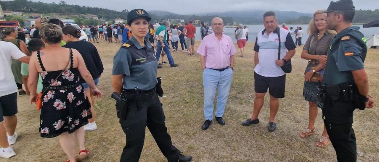 Alberto García, en el centro de la imagen, durante la celebración.