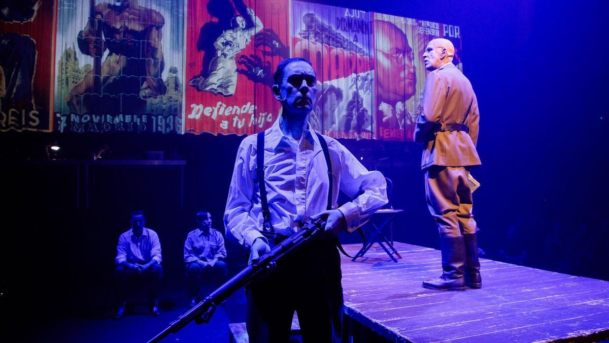 Imagen de la obra teatral "1936", de Andrés Lima