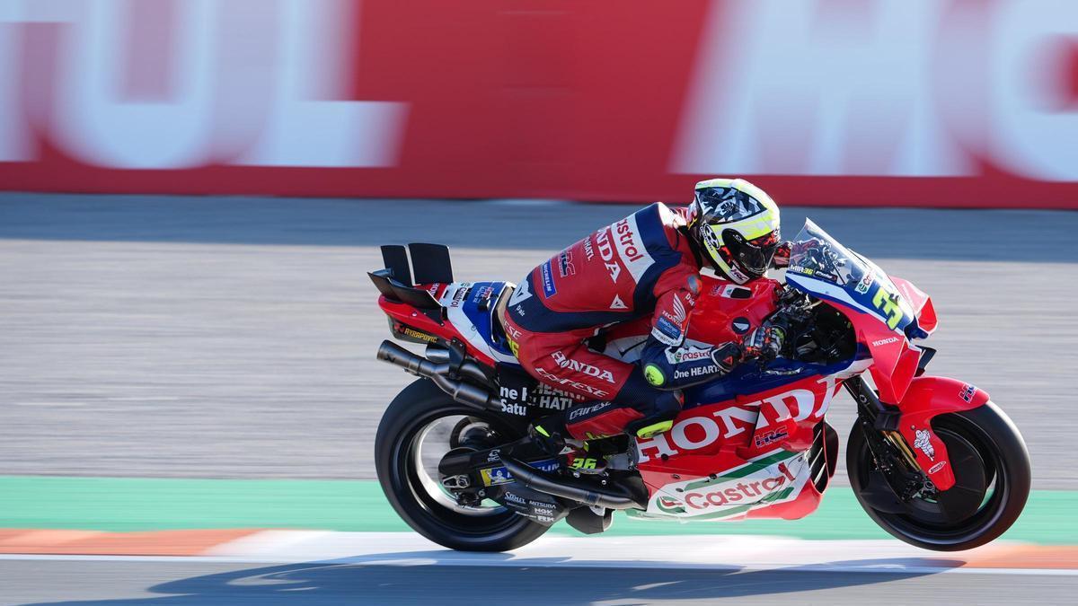 Joan Mir, en el GP de Valencia.