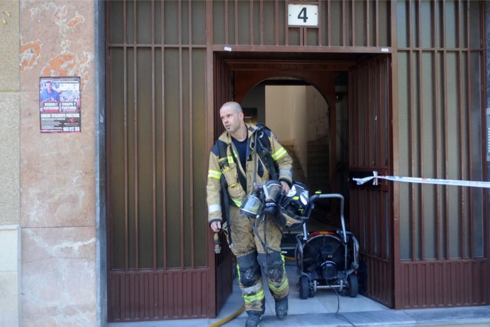 Alarma por un incendio en el barrio de La Flota