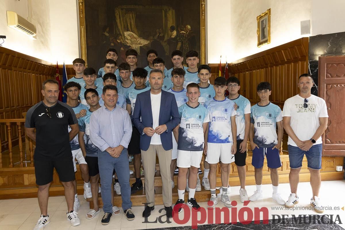 Recepción de los equipos de fútbol de las Escuelas Municipales de Caravaca que han conseguido ascenso