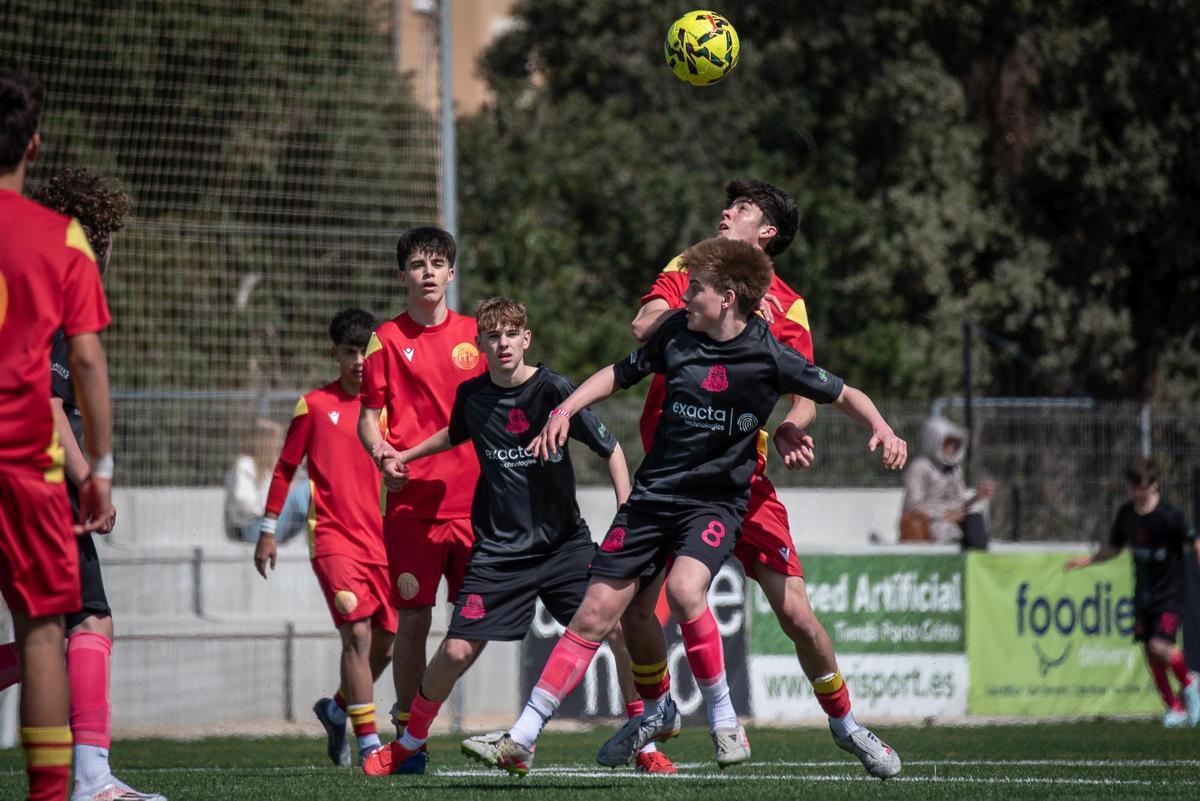 Imagen de uno de los partidos de la East Mallorca Cup, torneo que se estaba desarrollando sin incidentes hasta hoy