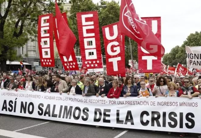 Miles de personas claman en Madrid contra la precariedad laboral