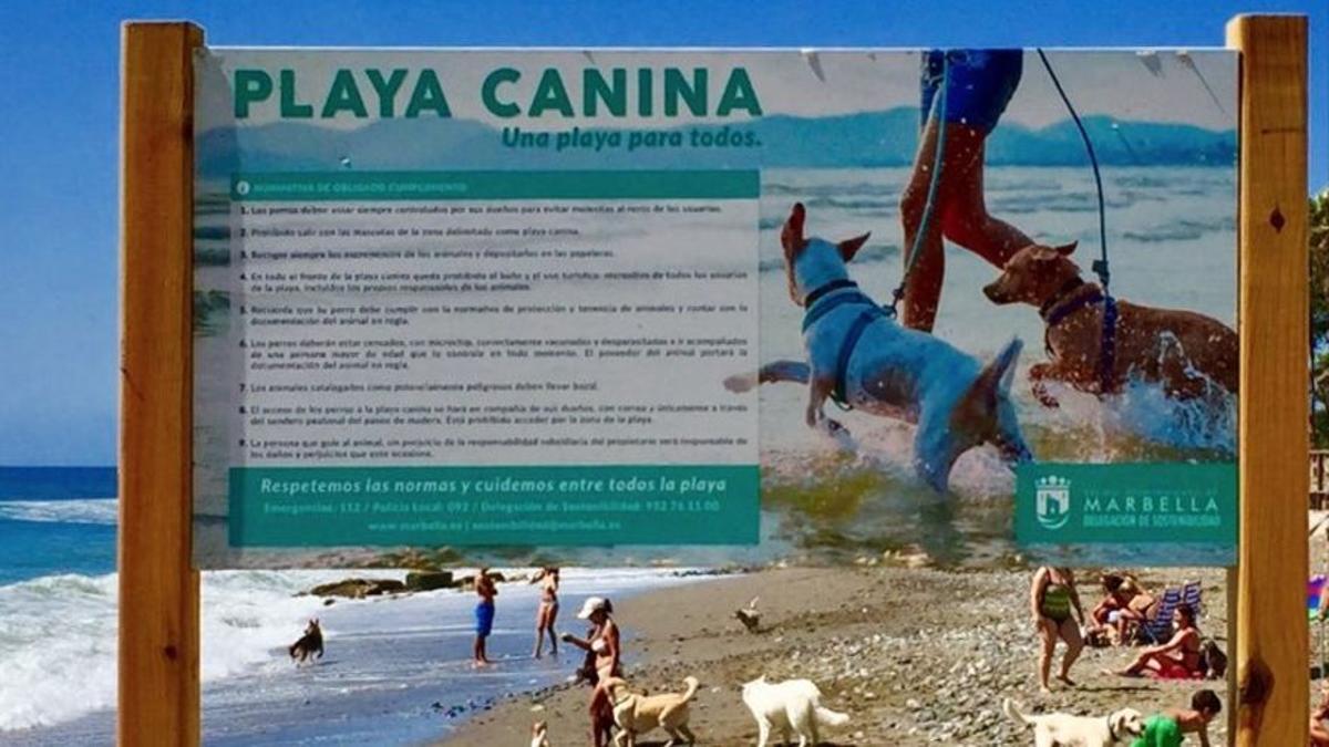 Playa canina de Ventura del Mar, Nueva Andalucía (Marbella)