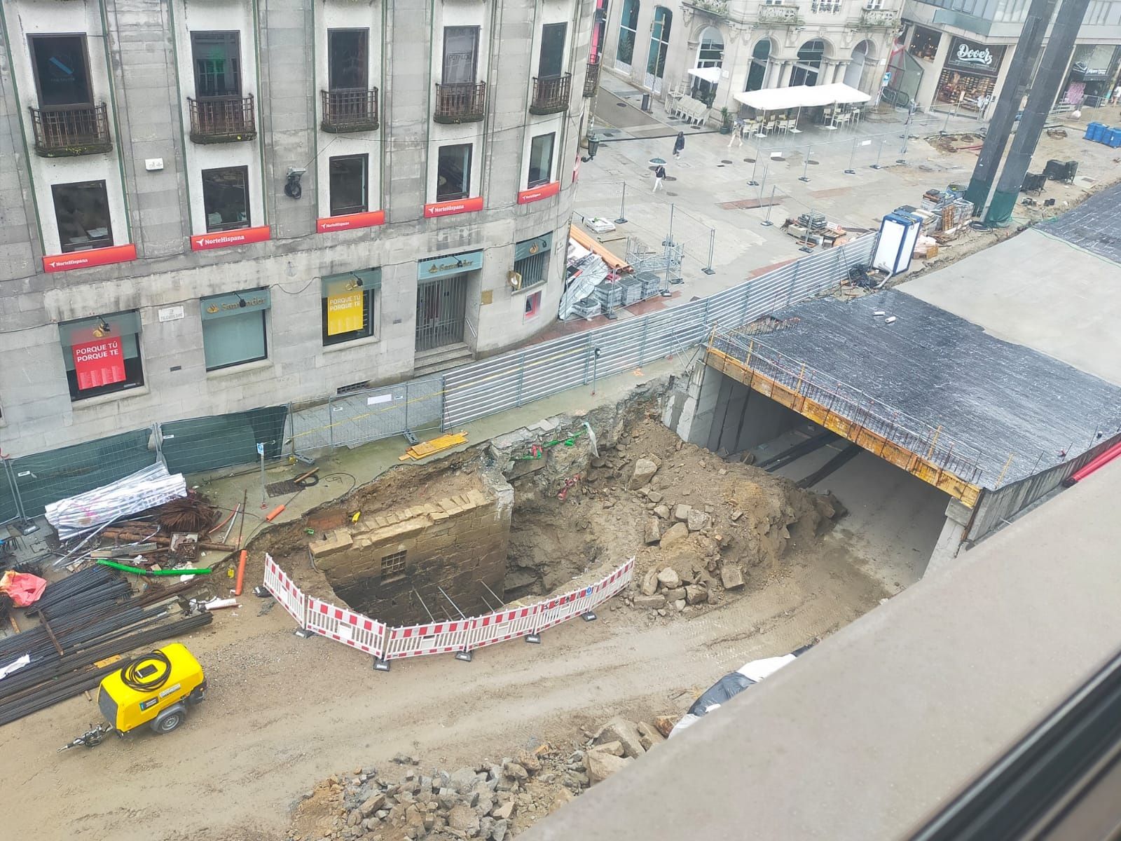 Las obras del túnel de Porta do Sol descubren nuevo patrimonio arqueológico