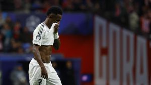 Vinicius, tras fallar un penalti contra el Atlético.