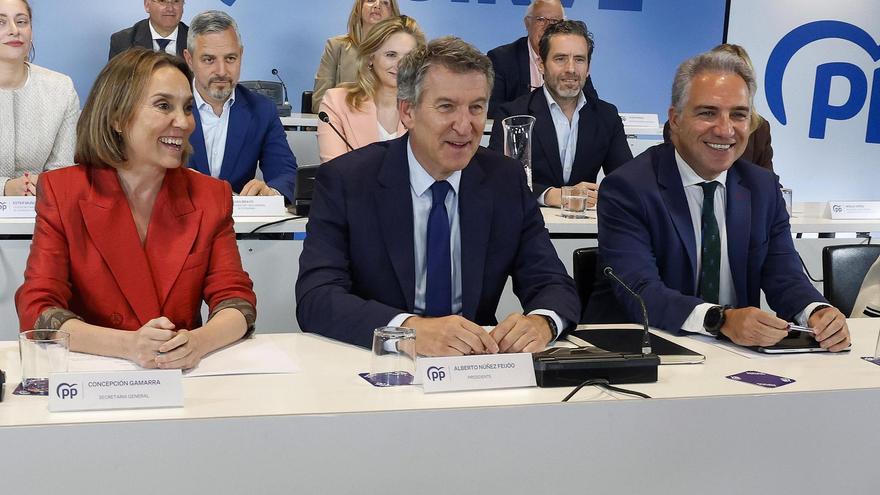 Alberto Núñez Feijóo, este lunes tras anunciar el congreso del PP