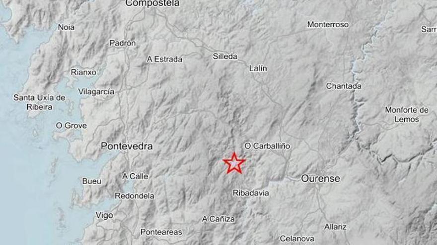 Un terremoto de grado 2,4 de magnitud sacude Avión (Ourense)