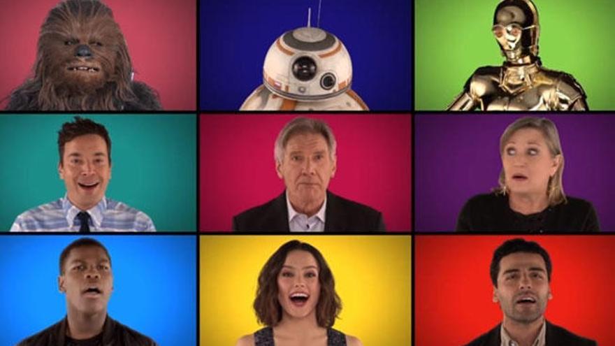 Jimmy Fallon y The Roots, con los actores de &#039;Star Wars&#039;.