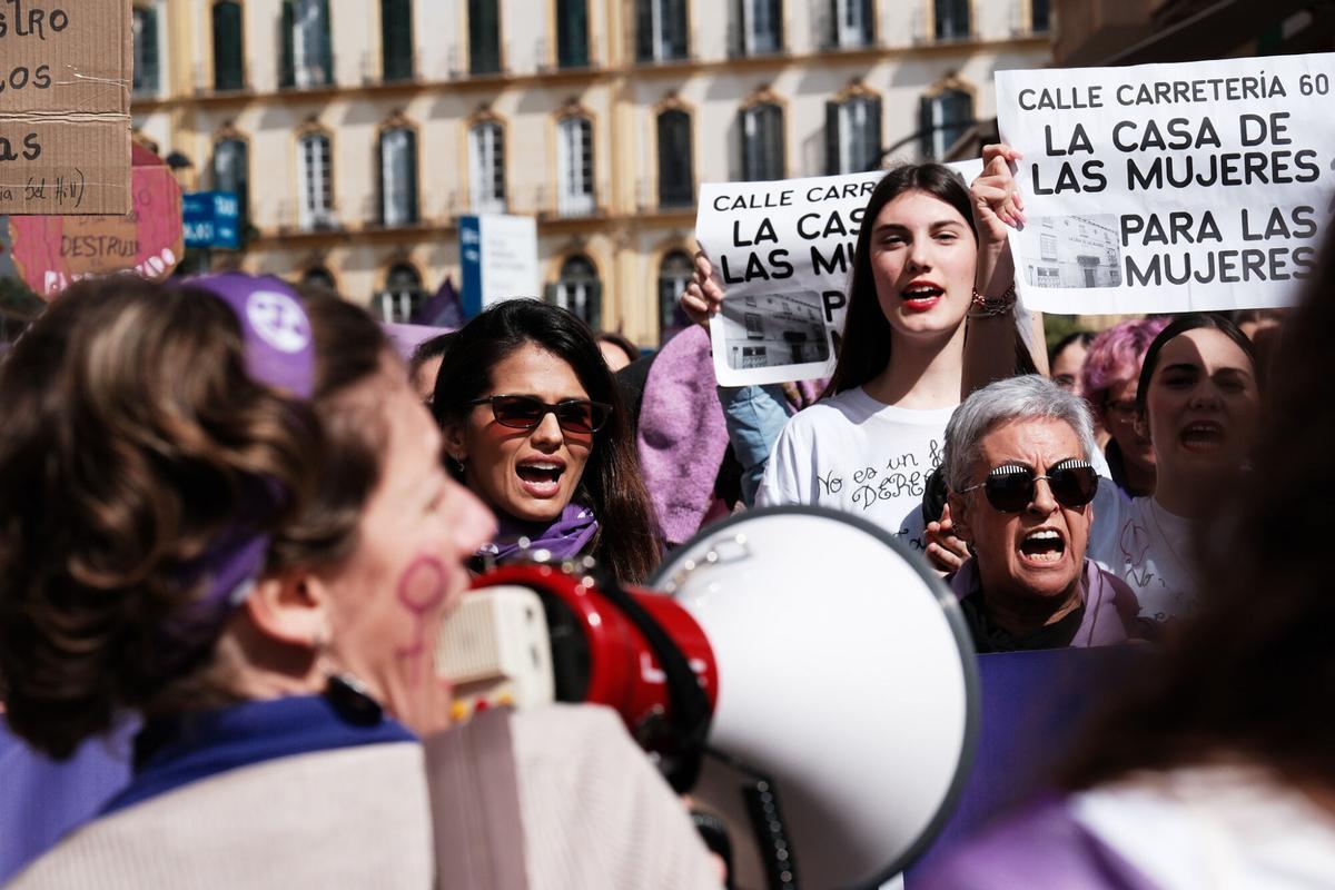 Manifestación por la celebración del 8M.