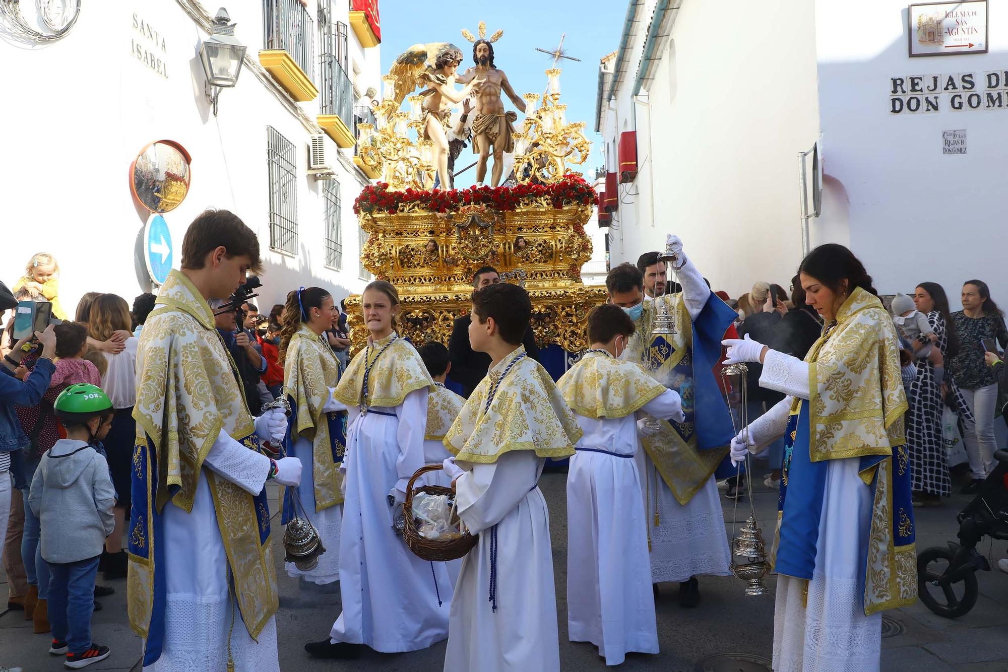 El Resucitado y la Virgen de la Alegría en las calles de Santa Marina