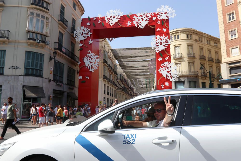 Manifestación de taxistas contra Cabify