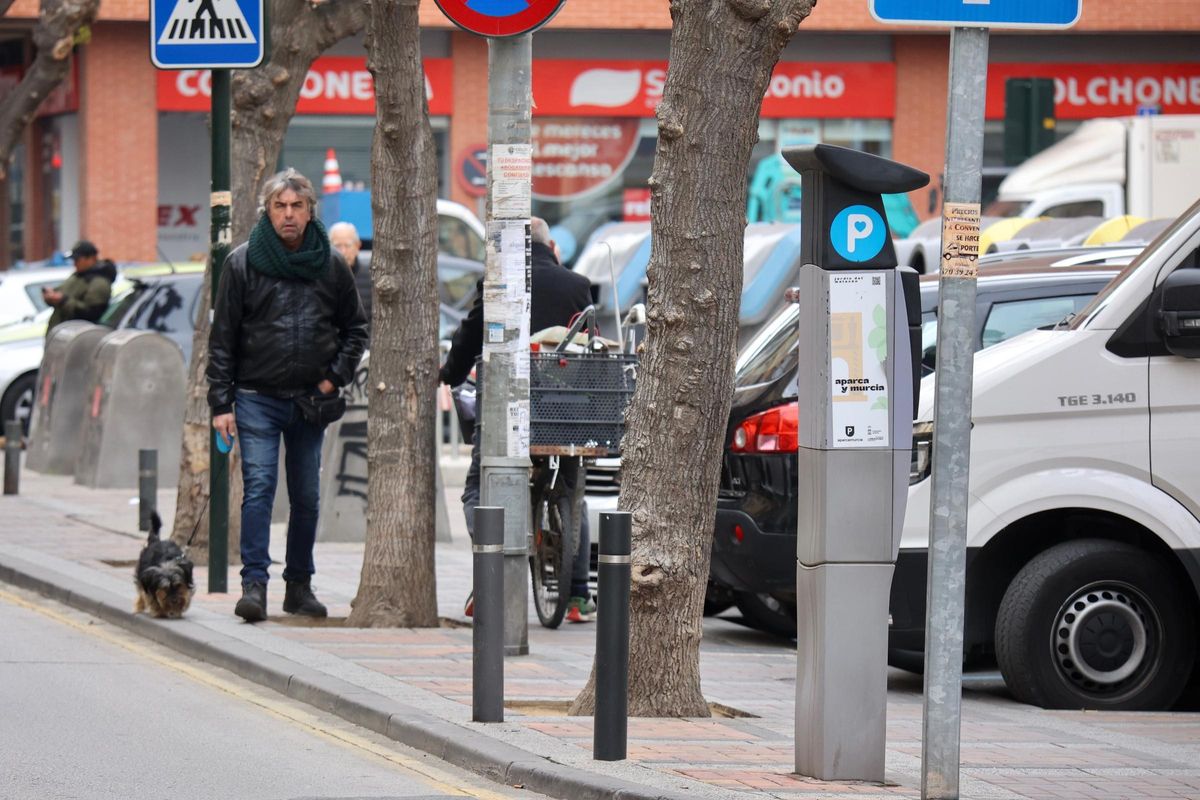 Zona azul en la ciudad de Murcia