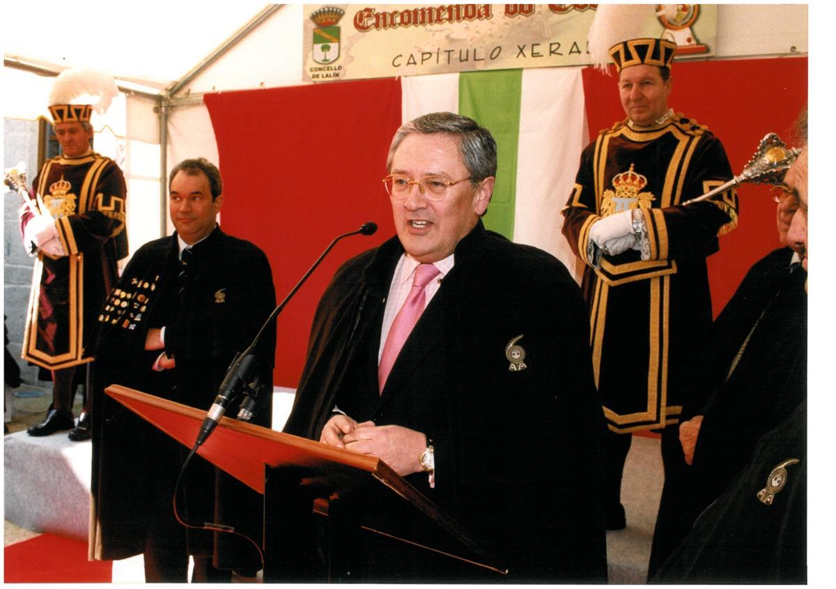 Fernando Ónega en su nombramiento como comendador del Cocido.