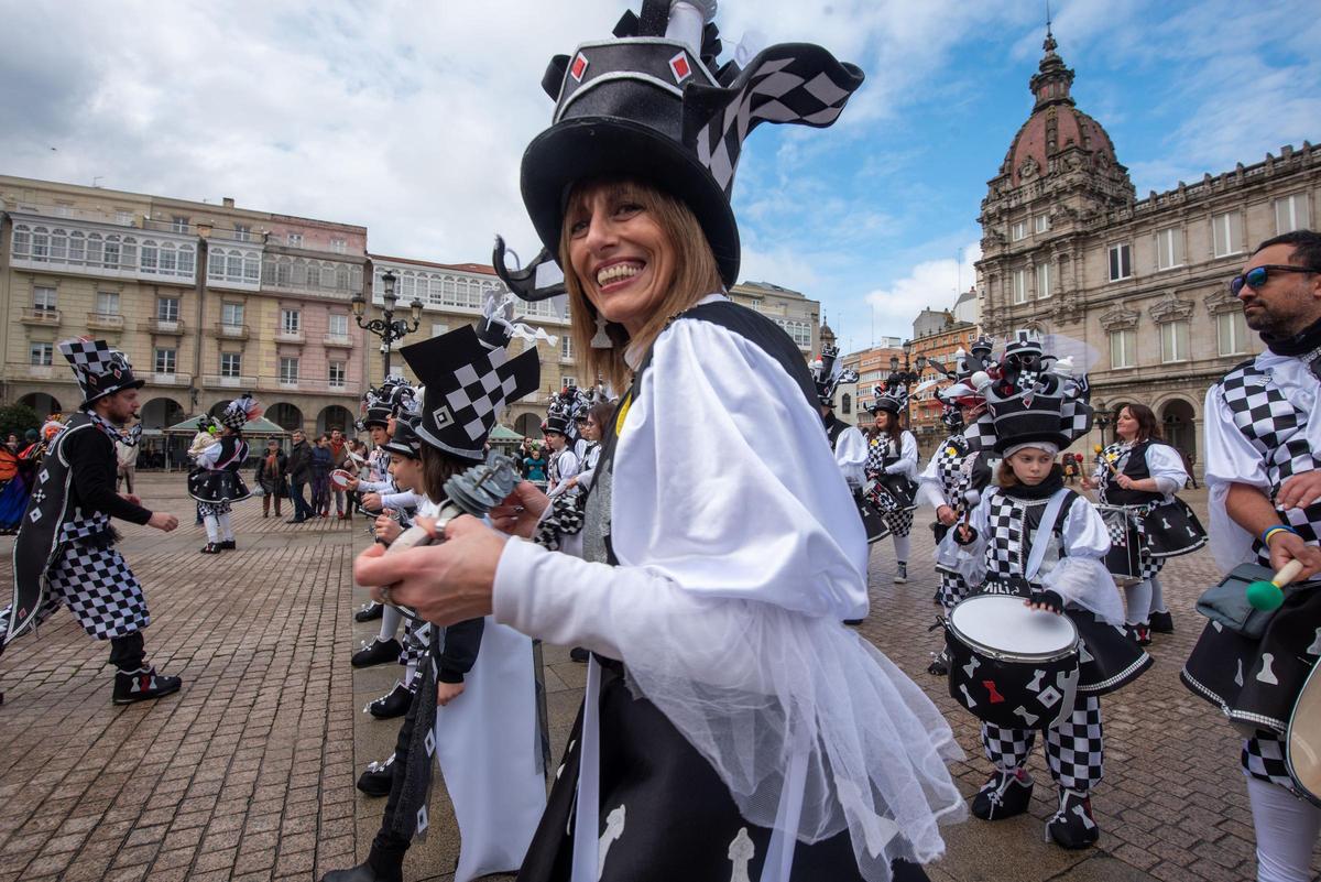 Una comparsa en María Pita