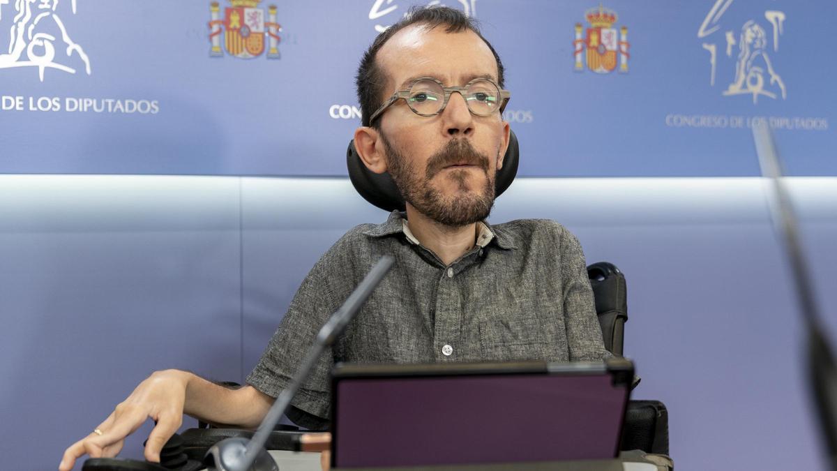 El portavoz de Unidas Podemos, Pablo Echenique.