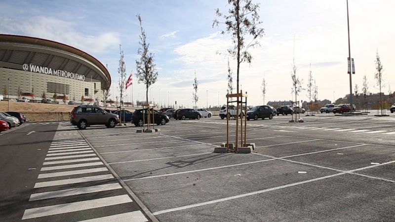 Aparcamiento disuasorio en el Wanda Metropolitano