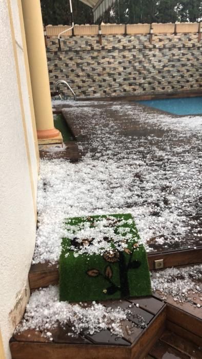 Granizo en la avenida Costa Blanca