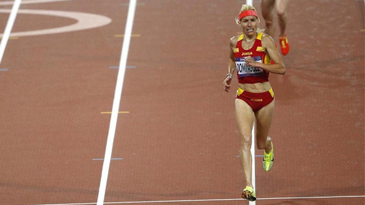 Marta Domínguez en la final de los 300o metros obstáculos de los Juegos Olímpicos de Londres