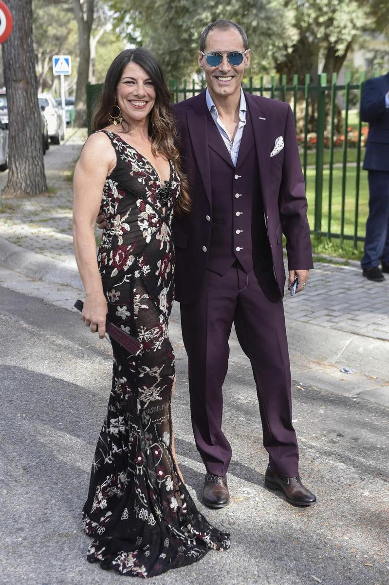 Manuel Bandera y su mujer en la boda de Sara Verdasco y Juan Carmona
