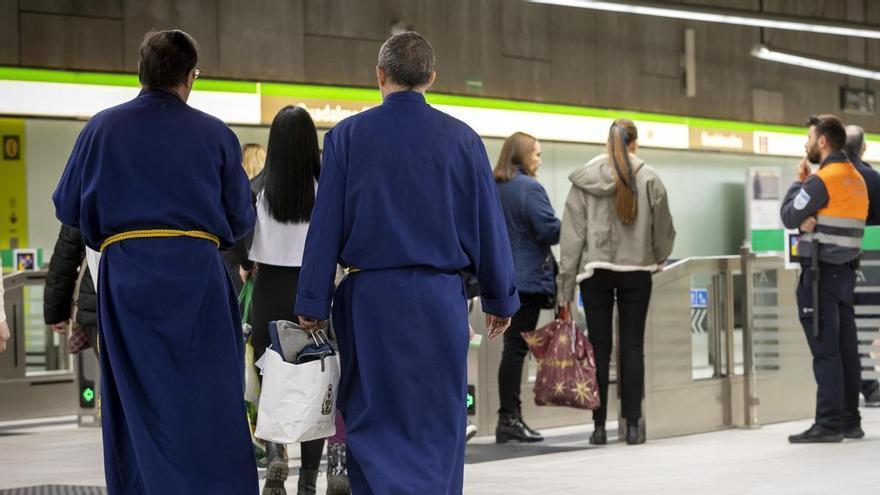 Metro de Málaga en Semana Santa en una imagen de archivo