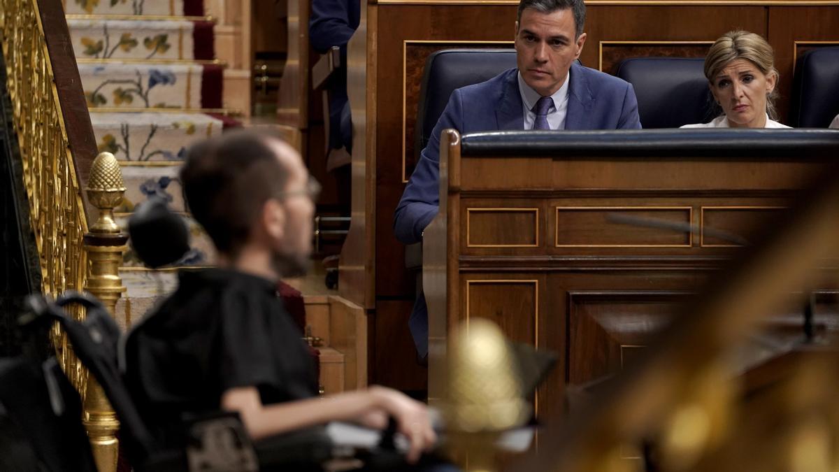 Sánchez, Echenique y Díaz FOTO JOSÉ LUIS ROCA