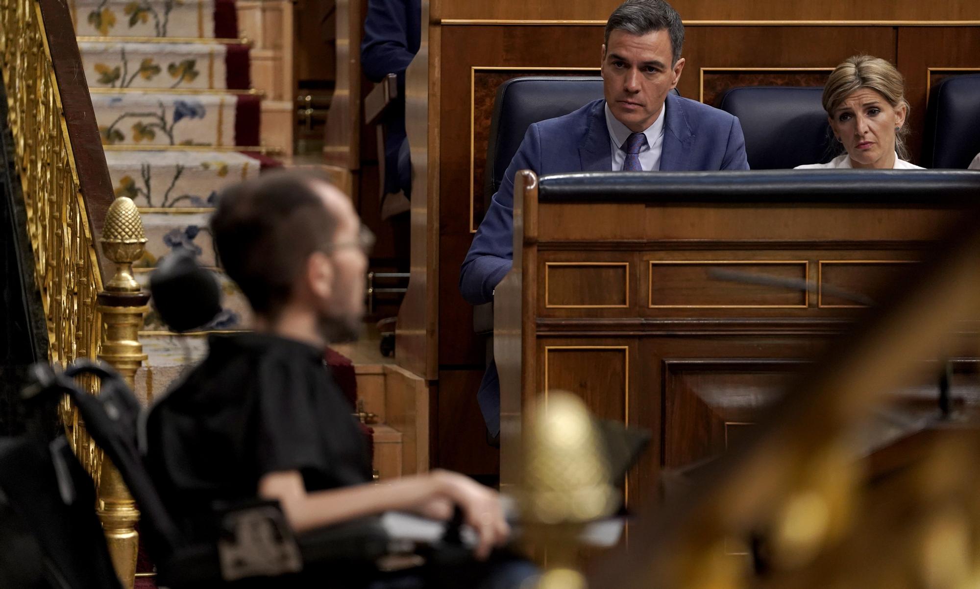 Sánchez, Echenique y Díaz FOTO JOSÉ LUIS ROCA