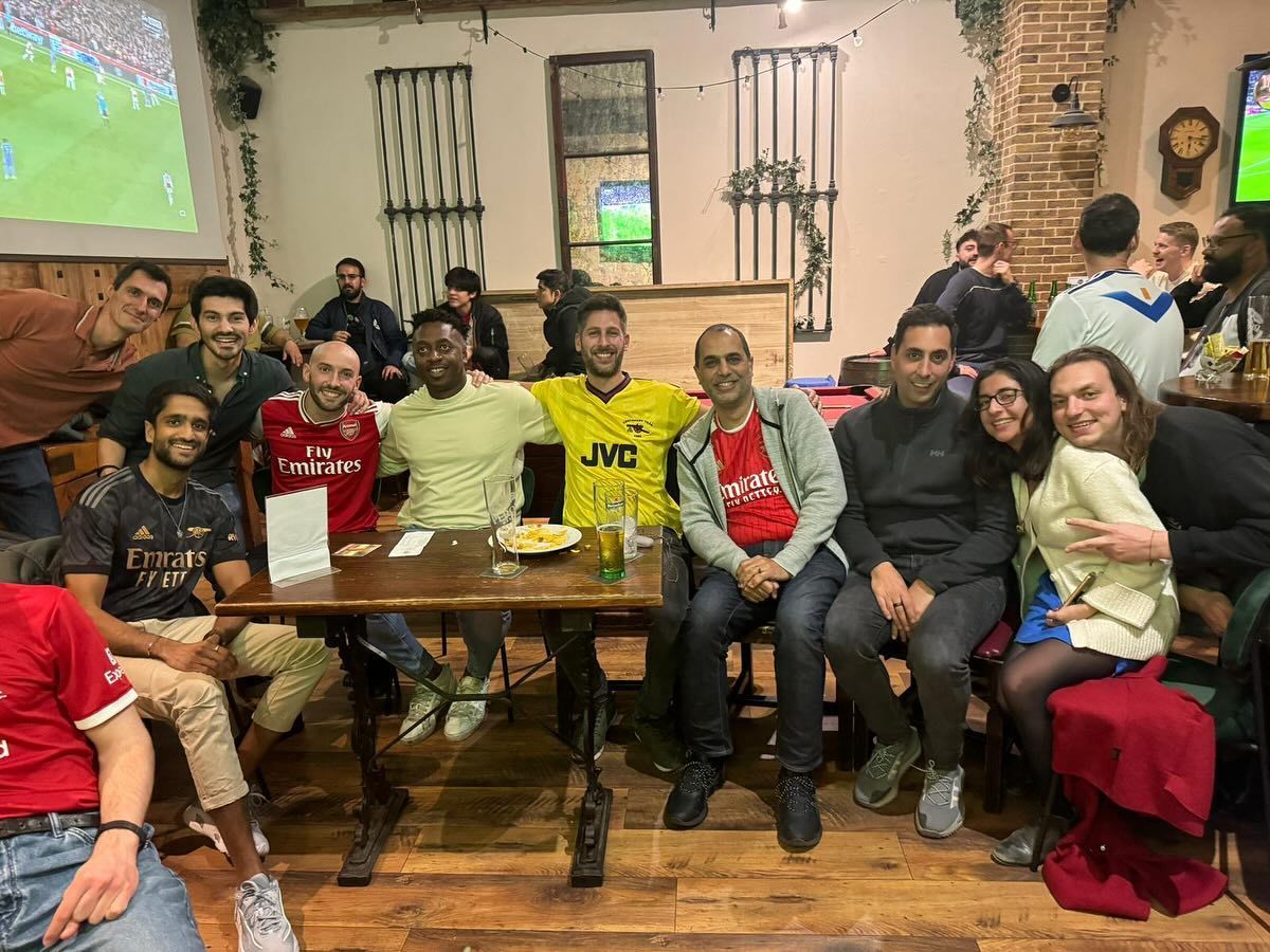 Arsenal fans in Barcelona