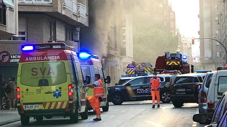 Imagen del incendio ocurrido en la calle Orfebre Santalínea