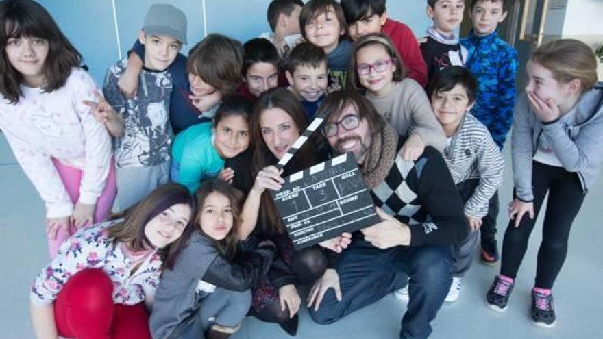 Varios de los niños que están realizando el casting para participar en el corto.