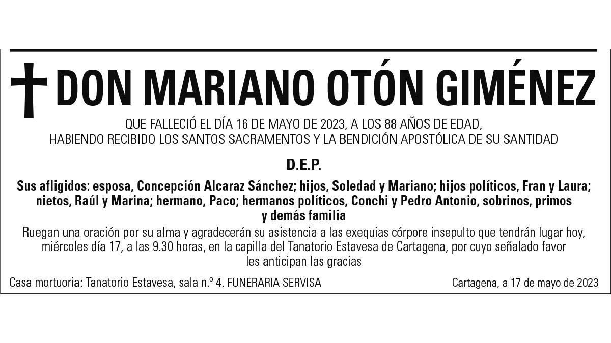 D. Mariano Otón Giménez