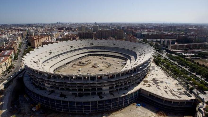 El nuevo estadio del Valencia retomará las obras en breve