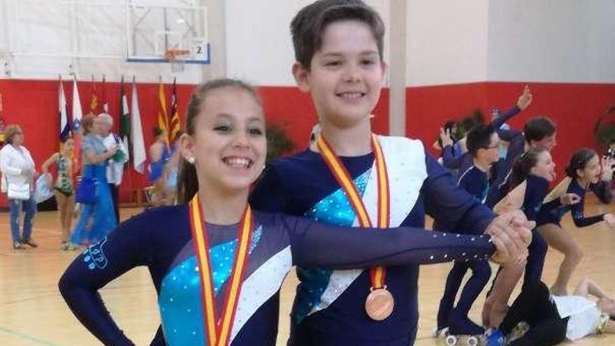 Dos cullerdenses, terceros de España de patinaje artístico en danza infantil