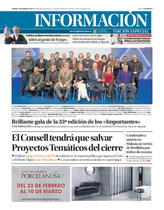 Estas han sido las portadas más destacadas de INFORMACIÓN en 2018