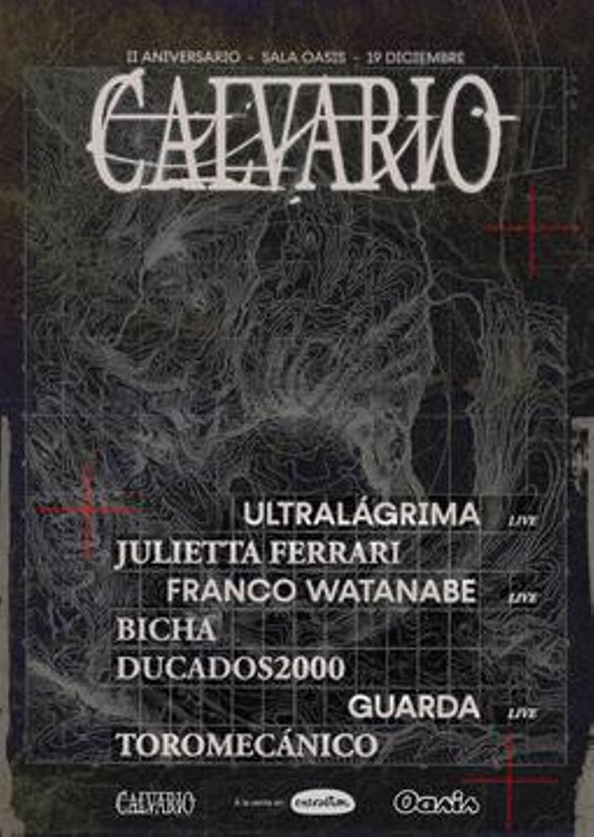 El cartel del II aniversario de Calvario.