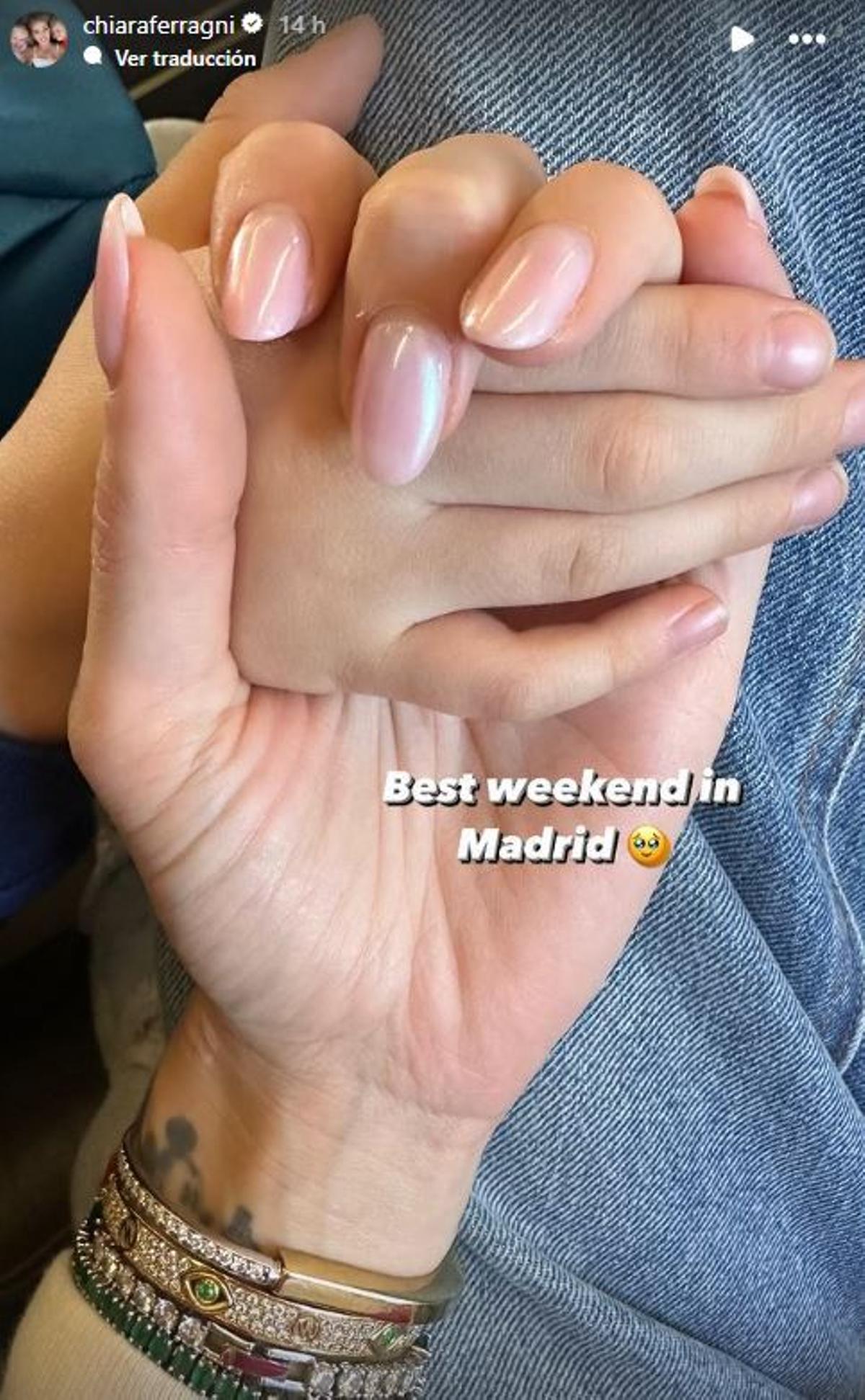 Chiara Ferragni pasa unos días en Madrid con sus hijos