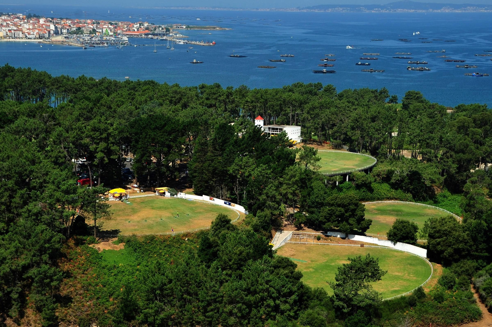 Las bateas forman parte del característico paisaje de la ría de Arousa.