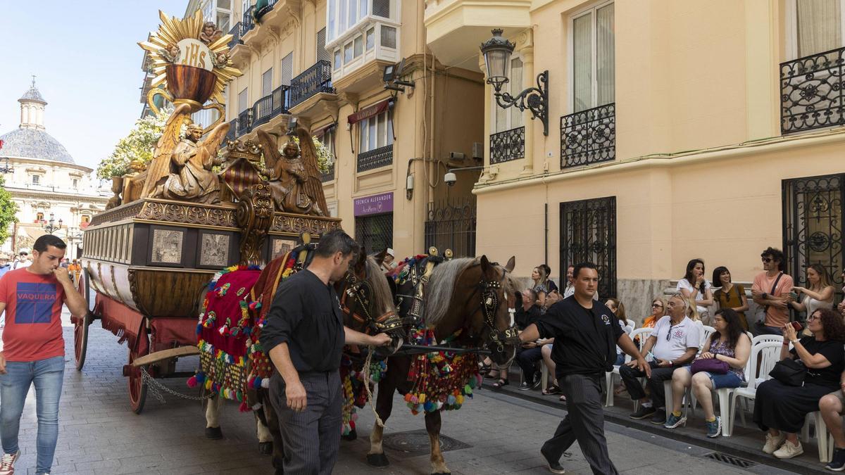 Traslado de una de las Rocas del Corpus, para la fiesta de 2023.