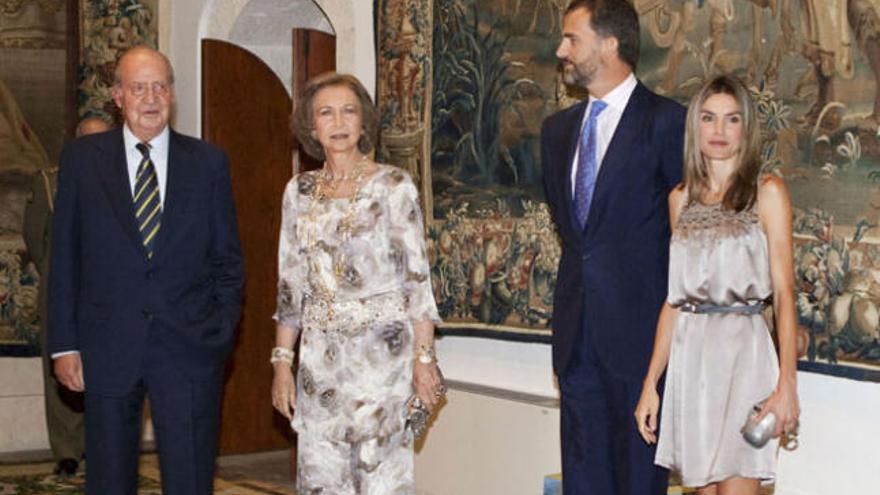 El Rey, Doña Sofía, el Príncipe Felipe y la Princesa Letizia.