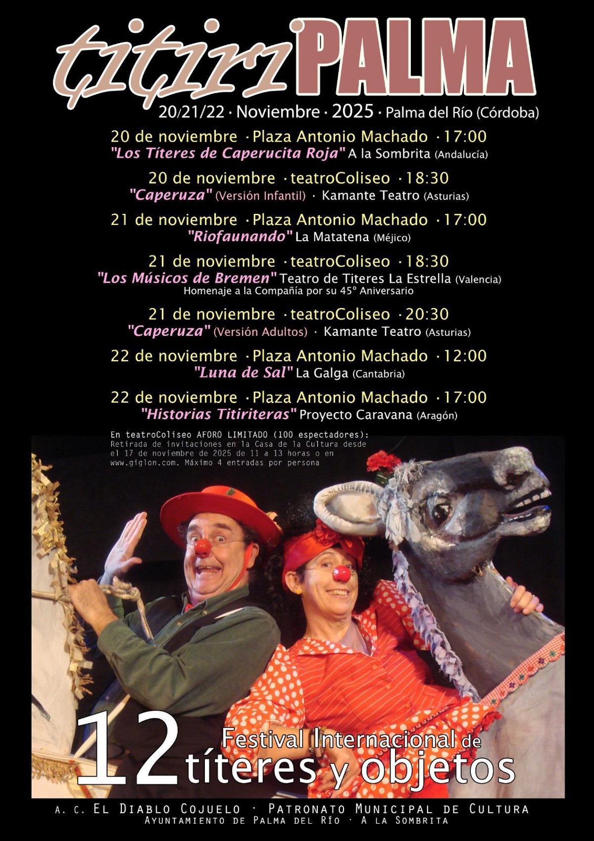 Cartel del festival Titiripalma.