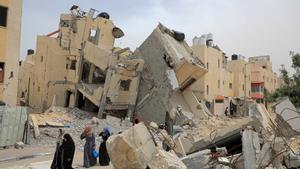 Imagen de archivo de la guerra de Gaza en la ciudad de Rafá