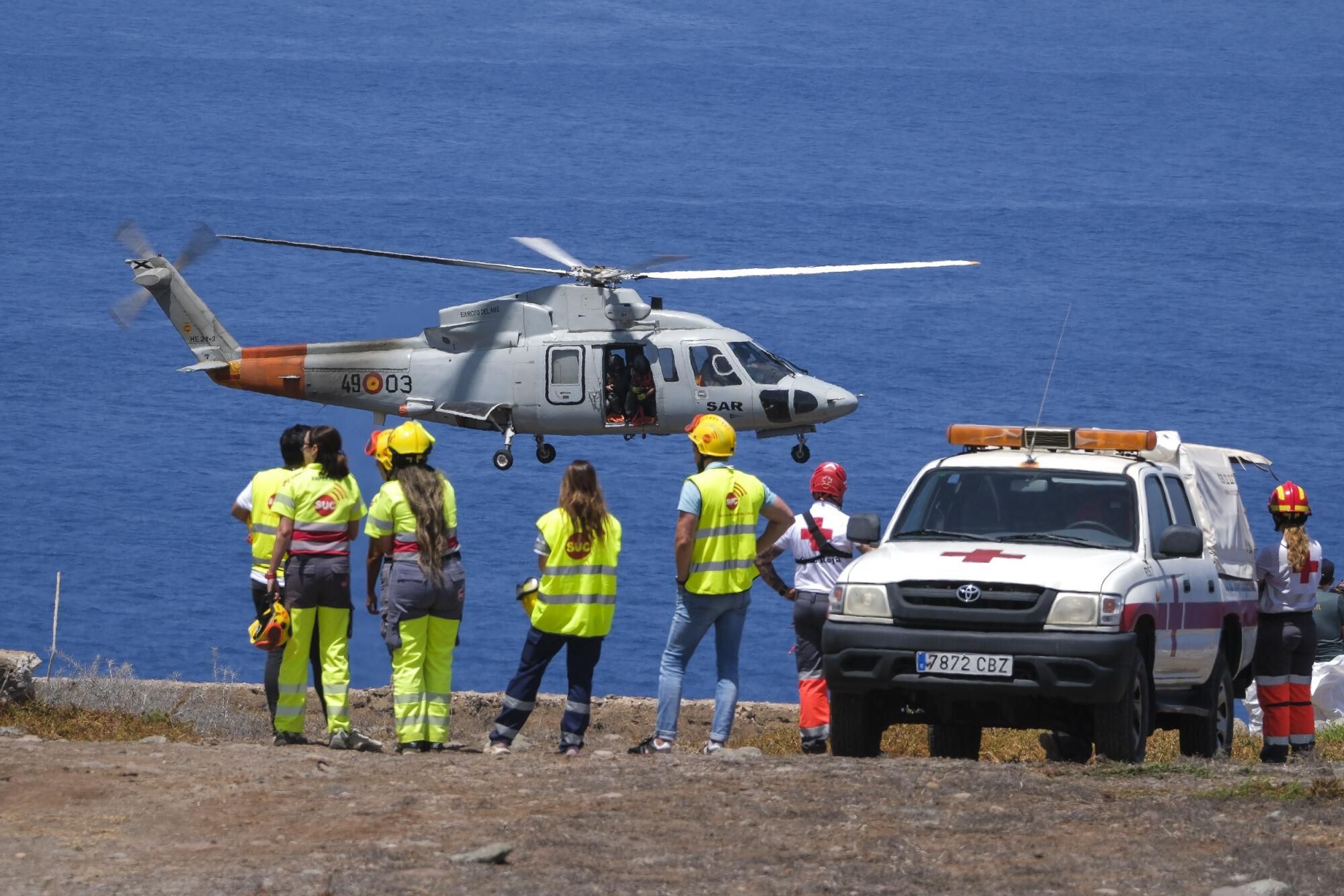 Ejercicio Canasar 2025: simulacro de accidente aéreo en Mogán