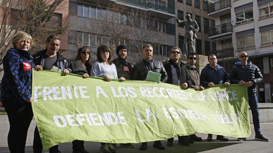 Representantes de la Plataforma por la Escuela Pública.