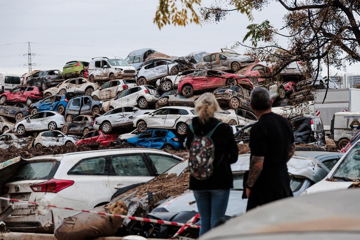Coches afectados por la dana