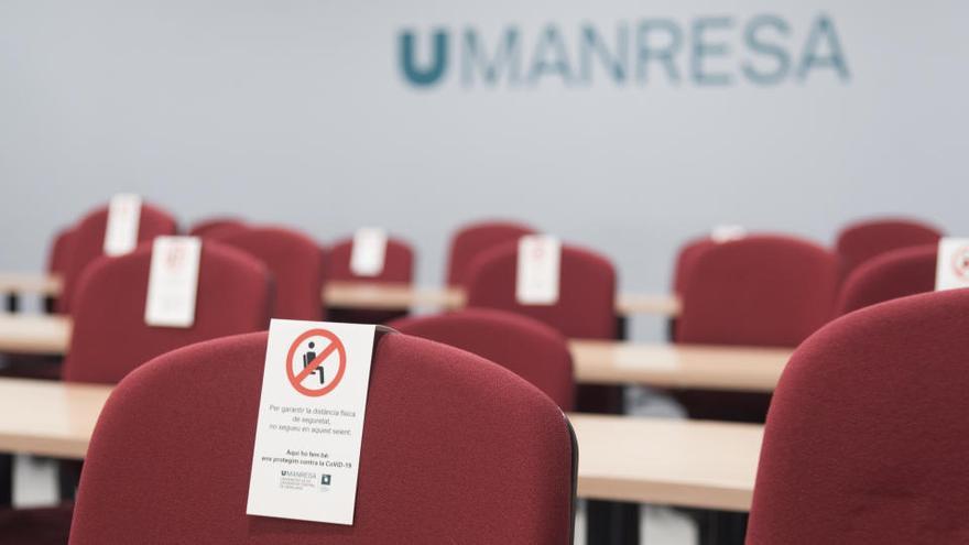 Imatge d&#039;una aula de la FUB de Manresa