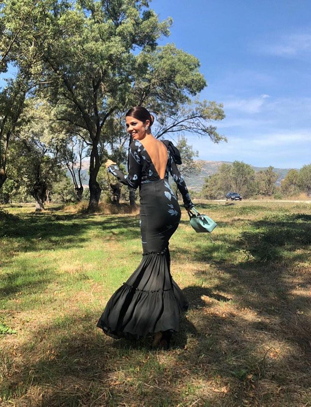 Los looks de invitadas de la boda de Pelayo Díaz: Juana Acosta de Johanna Ortiz