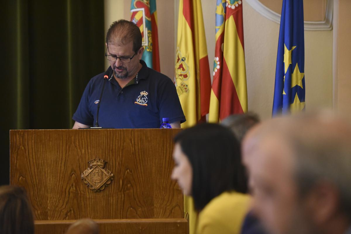 Jorge Begués, durante su intervención, este jueves.